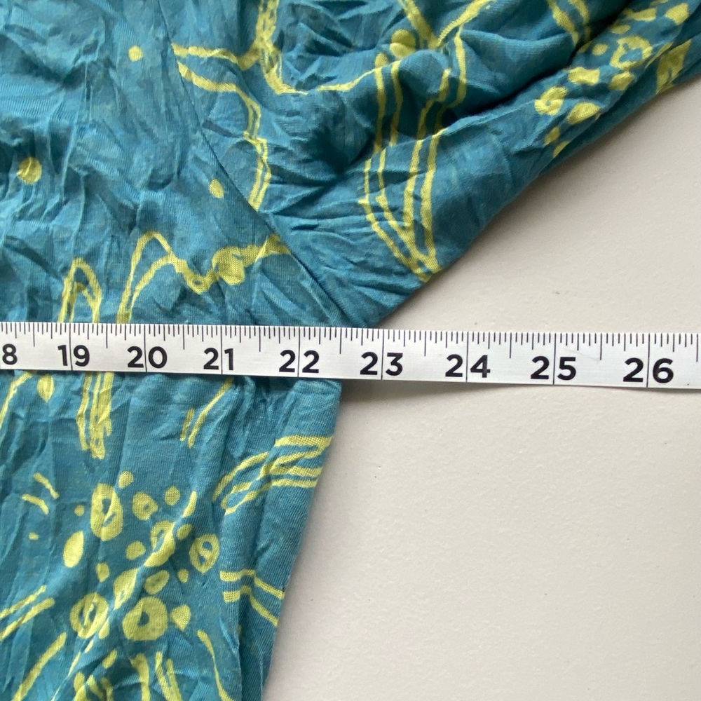 NEW Chalet et Cici Cardigan Tunic Top Floral XL Blue Green Lagenlook Pockets NWT - Picture 9 of 11